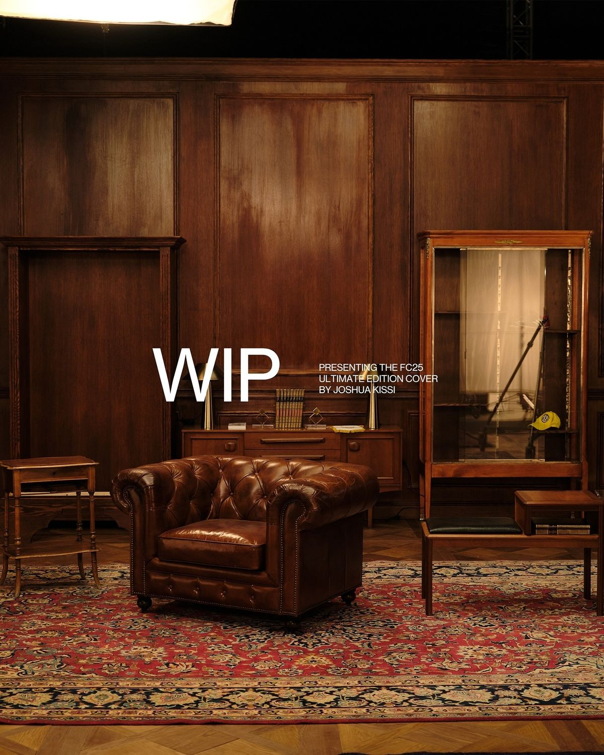 Editorial type over interior